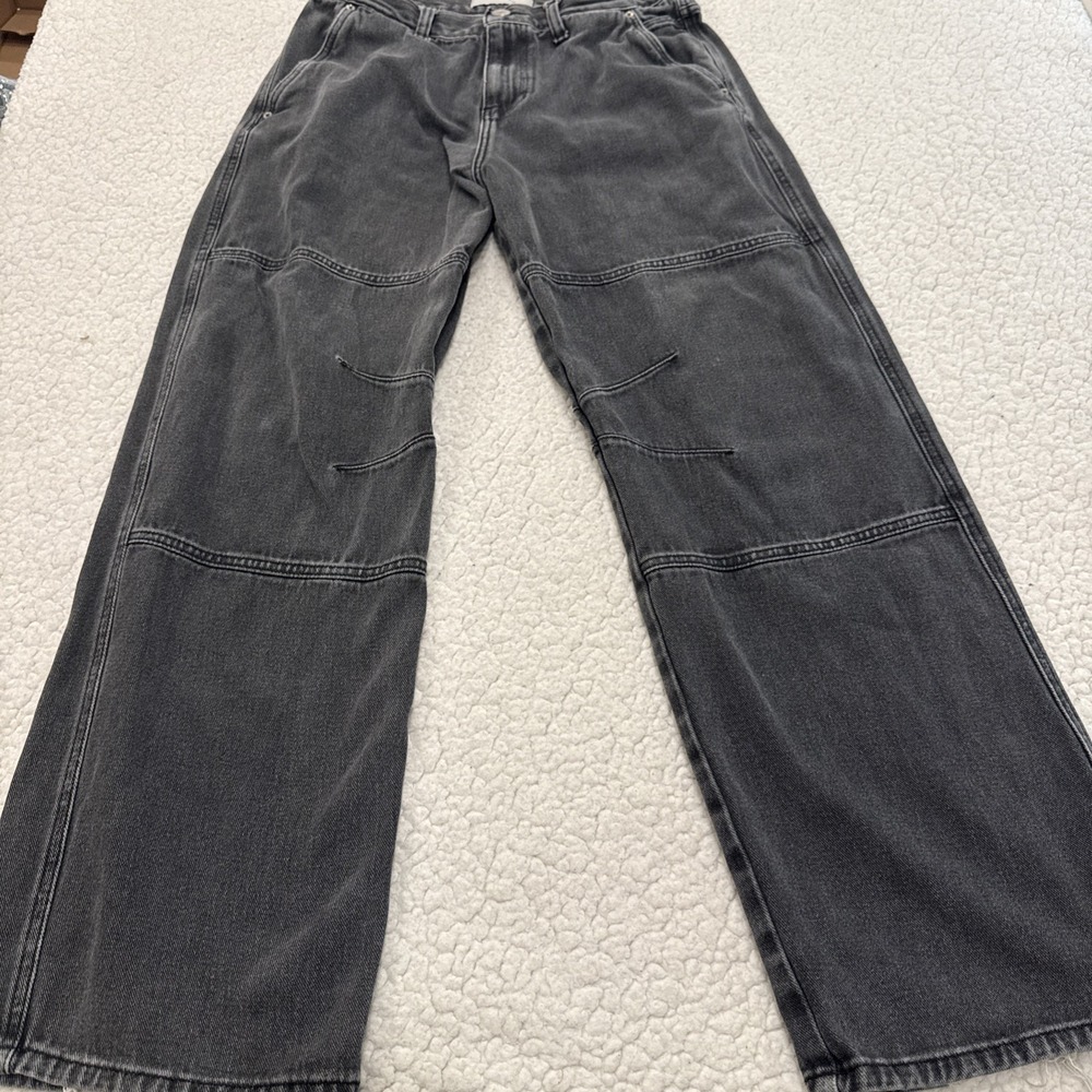 Pacsun Baggy Jeans Sz 31x32 Black Denim baggy Leg Mid Rise Casual surf skater